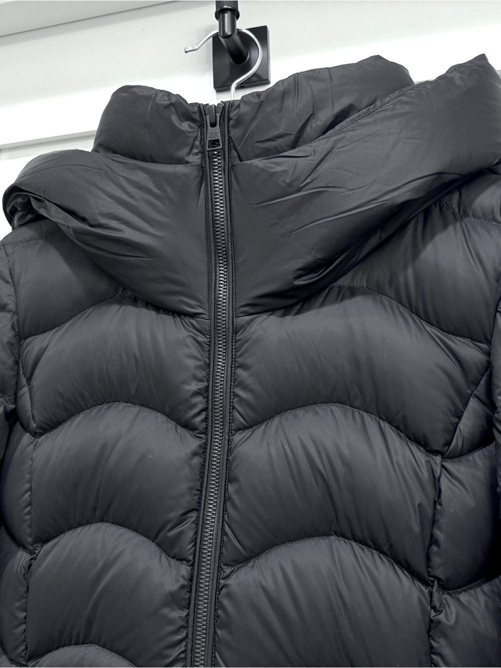 SOIA & KYO Lita Long Hooded Down Puffer Coat Black S - Picture 4 of 10
